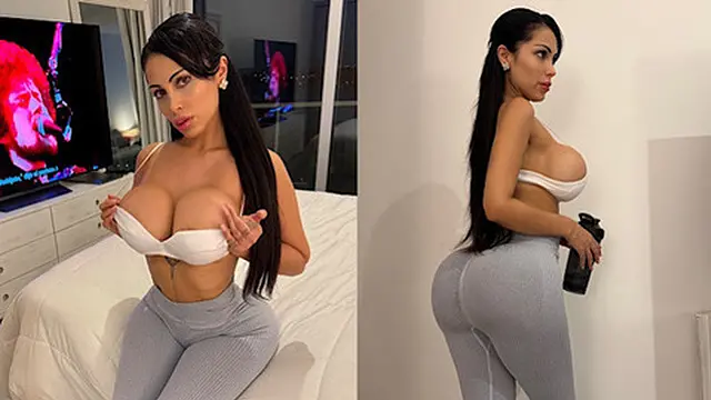 girlfriend Lures boyfriend with Her Stunning Large Breasts