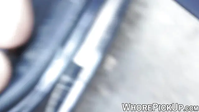 Hot Euro street girl enjoys creampie in close-up view