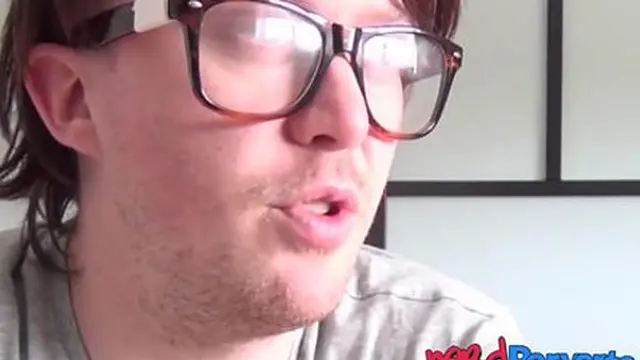 Hot babe licks fake director′s thick fake load