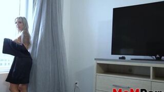 MOM PERV - Busty blonde stepmom Nina Elle desires stepsons BBC