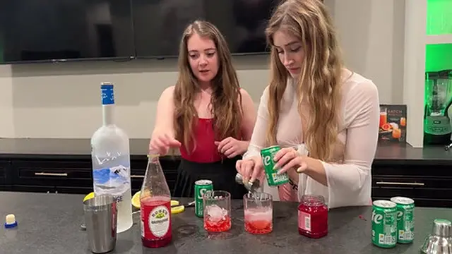 Hot Bartenders Serve Your Drink! PAWG Redhead College Girls