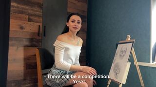 Влажные аргументы для ее победы! Студентка отдалась преподавателю!
