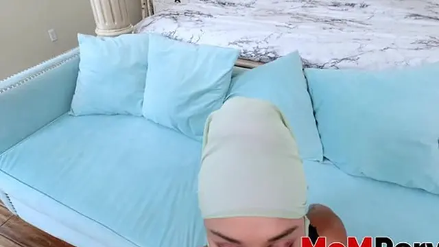 boyfriend pleases milf Cali Lee with hijab doggystyle