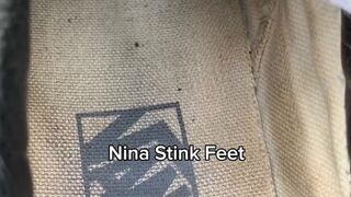 POV: Stinky Feet Fetish. Taking off the sweat Sneakers