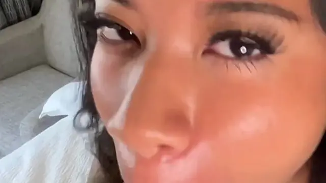 Latina beauty Ameena Green rips her fishnets and grinds her hips against my shaft!