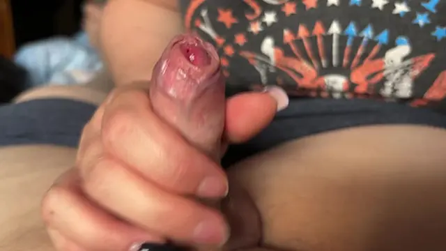 Intimate close-up of a tiny cock🍆 getting sucked
