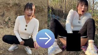 農家の巨乳黒髪熟女が野外でM字開脚オナニー｜日本人,素人,個撮,POV