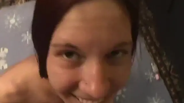 Slut gets fucked from behind while licking dick🍆