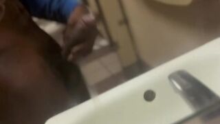 Beating my Dick all over the Women’s Public bathroom