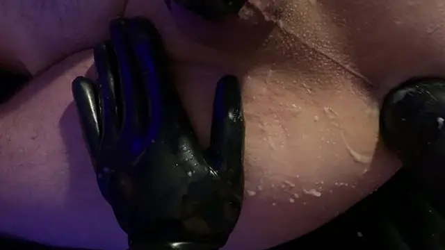 Wife forces husband′s ass🍑 in spreader bar and cock🍆 cage