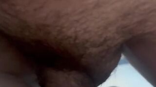 Pov perfect pink pussy quickie, inside Cum creampie