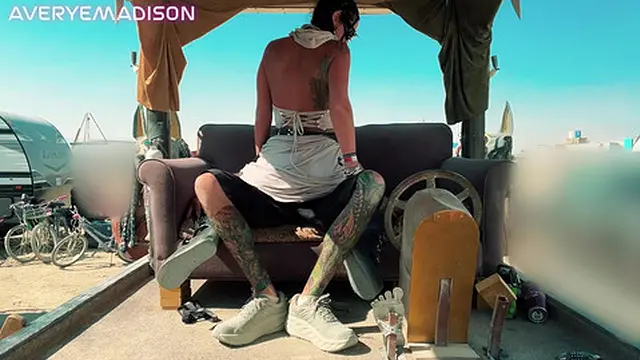 Caught in the act at Burning Man