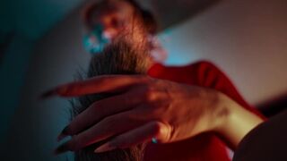 ASMR Ear Licking & Close Breathing in Red Dress