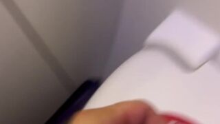 Edging Cock in Airplane Bathroom - Dane Coxx