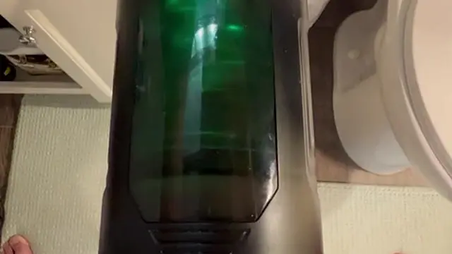 New toy vibrating thrusting and rotating auto stroker male masturbator big cum shot ending