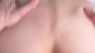 Fucked a beautiful pussy in a purple bra from behind doggystyle