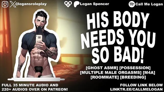 Ghost Possesses Roommate - Breeds Him With His Cock