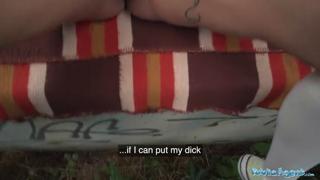 Public Agent Asian Slut gets her Pussy✌ Stretched by Cucumber Deep Fucking