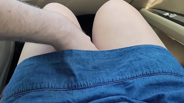 Hot madam teases in skirt as stranger touches her