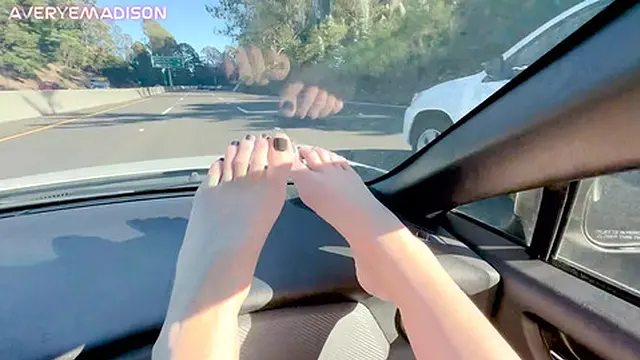 Foot Fetish Car Ride Without Panties