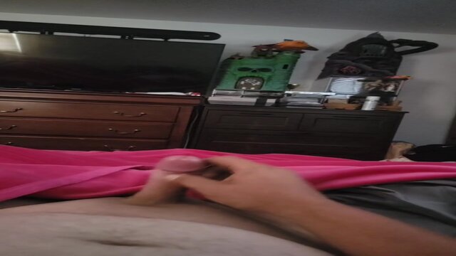 Large white member POV masturbation with multiple spunk shots