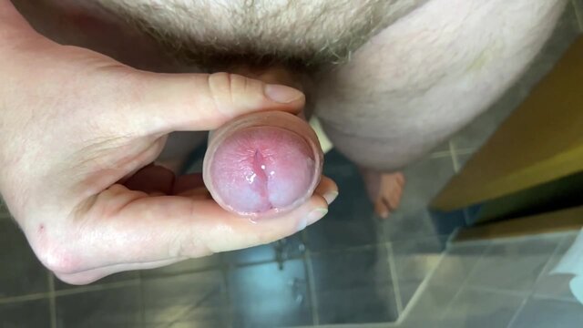 Extreme closeup cumshot