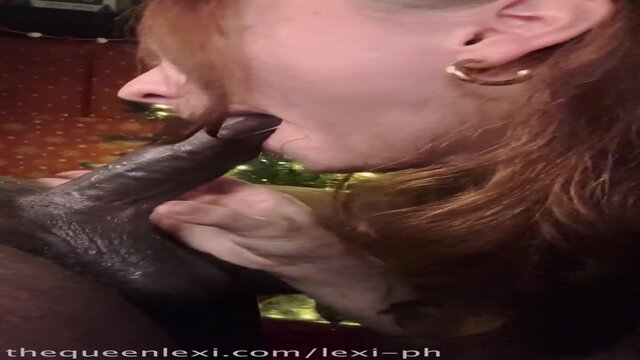 Hot Latina Wife gives BBC a Deepthroat Sucking by the Christmas Tree (POV)