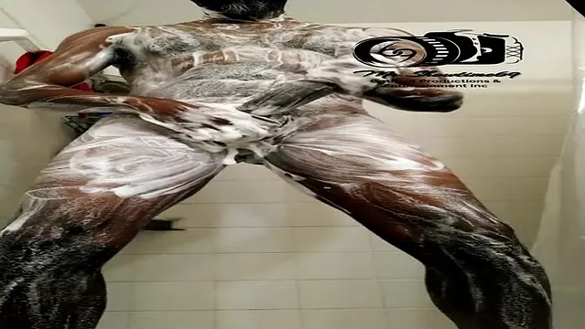 Clean BBC gets jerked in the shower