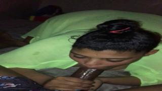 Redheadampie enjoying a messy blowjob
