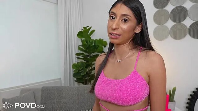 Sona Bella sucks and rides big pole in POV