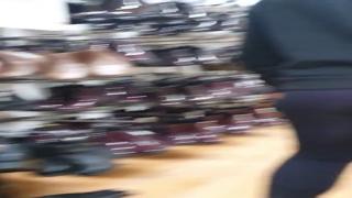 Grody Latina Chick's Stretched Fabric Humps in Mall Meat Market - Raunchy Rear POV Show
