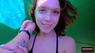 Riskier Sex with Stranger at Beach Change Tent