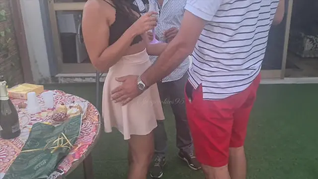 Party night turned wild as my wife took two big cocks &mdash;  cuckold husband watches