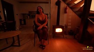 Mom took me hard and sloppy, flames reflected our sinful desires