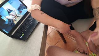 @Not-so-innocent stepsis oils up bro's boner till it's rockhard