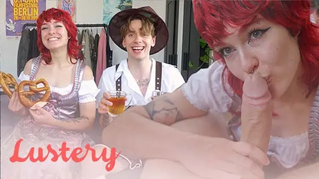 Amateur Redhead Sizzles Through Fucktoberfest - Naughty😈