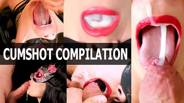 Hot cumshot collection - intense face cumshot and mouth swallowing